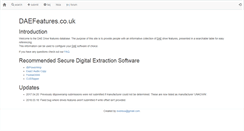 Desktop Screenshot of daefeatures.co.uk