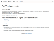 Tablet Screenshot of daefeatures.co.uk